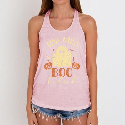 Tiny Miss Bootiful Spooky Costume Halloween Gift Women's Knotted Racerback Tank