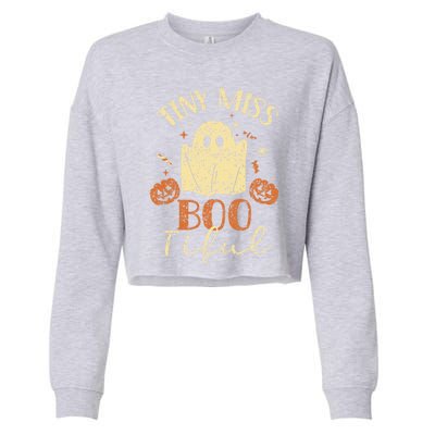 Tiny Miss Bootiful Spooky Costume Halloween Gift Cropped Pullover Crew