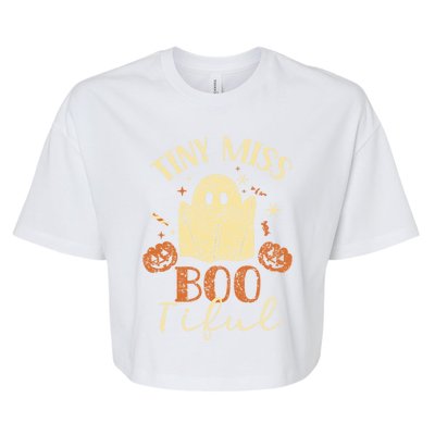 Tiny Miss Bootiful Spooky Costume Halloween Gift Bella+Canvas Jersey Crop Tee