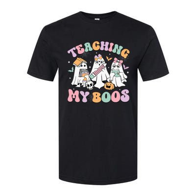 Teaching My Boos Cute Book Ghost Groovy Teacher Halloween Softstyle CVC T-Shirt