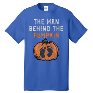 The Man Behind The Pumpkin Dad Halloween Pregnancy Reveal Tall T-Shirt