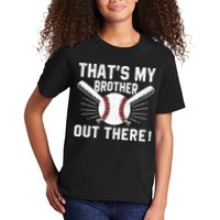 That's My Brother Out There Baseball Player Kids T-Shirt