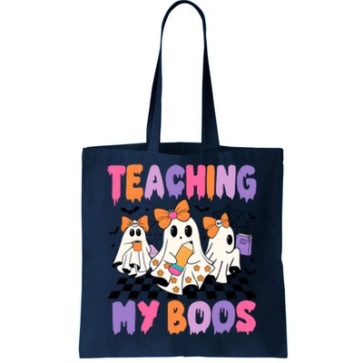 Teaching My Boos Coquette Ghost Teacher Tote Bag