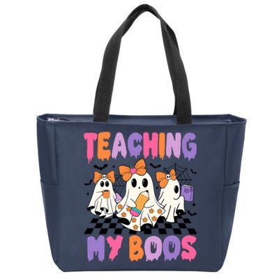 Teaching My Boos Coquette Ghost Teacher Zip Tote Bag