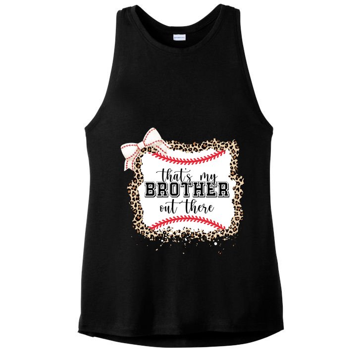 Thats My Brother Out There Cute Baseball Game Day Ladies PosiCharge Tri-Blend Wicking Tank