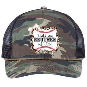 Thats My Brother Out There Cute Baseball Game Day Retro Rope Trucker Hat Cap