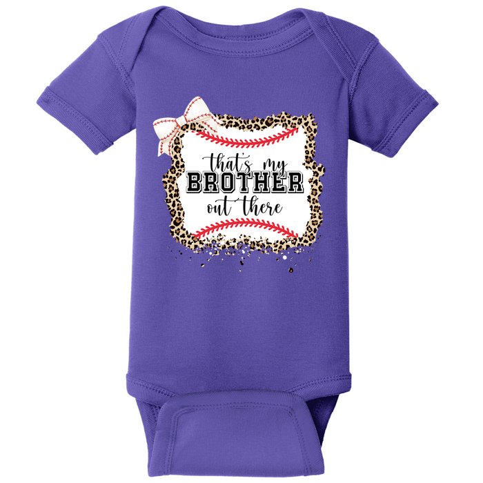 Thats My Brother Out There Cute Baseball Game Day Baby Bodysuit