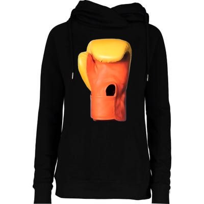 Trump Mugshot Boxing Gloves Womens Funnel Neck Pullover Hood