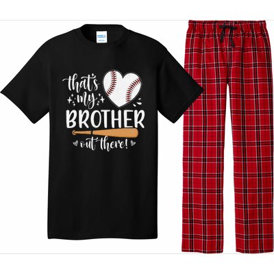 That's My Brother Out There Baseball Sister Mother's Day Pajama Set