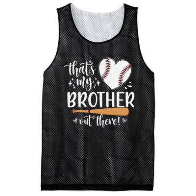 That's My Brother Out There Baseball Sister Mother's Day Mesh Reversible Basketball Jersey Tank