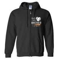 That's My Brother Out There Baseball Sister Mother's Day Full Zip Hoodie