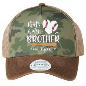 ThatS My Brother Out There Baseball For Sister Brother Legacy Tie Dye Trucker Hat