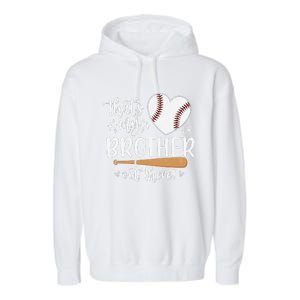 ThatS My Brother Out There Baseball For Sister Brother Garment-Dyed Fleece Hoodie