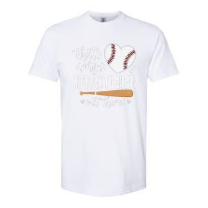 ThatS My Brother Out There Baseball For Sister Brother Softstyle CVC T-Shirt