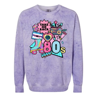 Take Me Back To The 80s Retro Colorblast Crewneck Sweatshirt