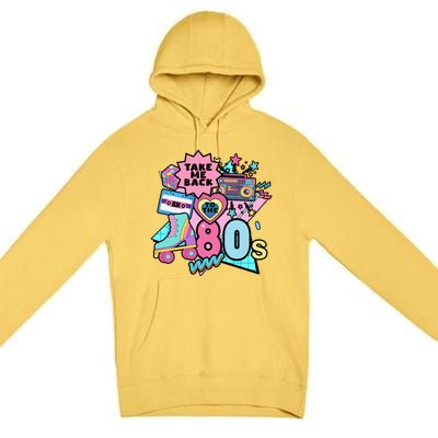 Take Me Back To The 80s Retro Premium Pullover Hoodie