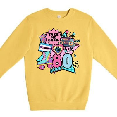 Take Me Back To The 80s Retro Premium Crewneck Sweatshirt