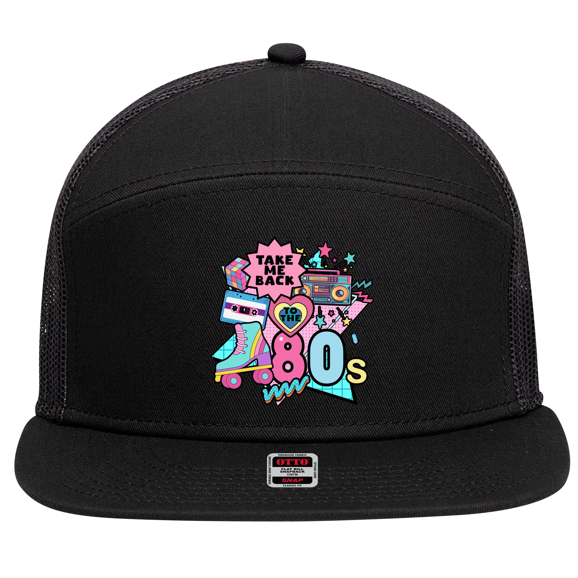 Take Me Back To The 80s Retro 7 Panel Mesh Trucker Snapback Hat