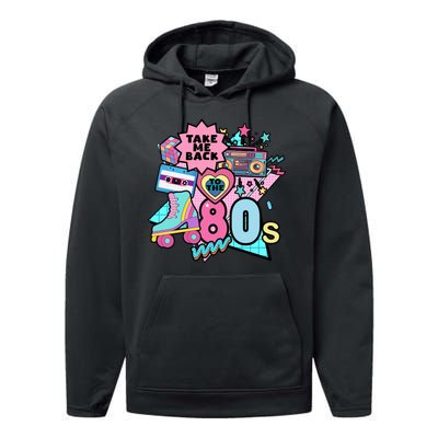 Take Me Back To The 80s Retro Performance Fleece Hoodie