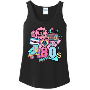 Take Me Back To The 80s Retro Ladies Essential Tank