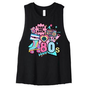 Take Me Back To The 80s Retro Women's Racerback Cropped Tank