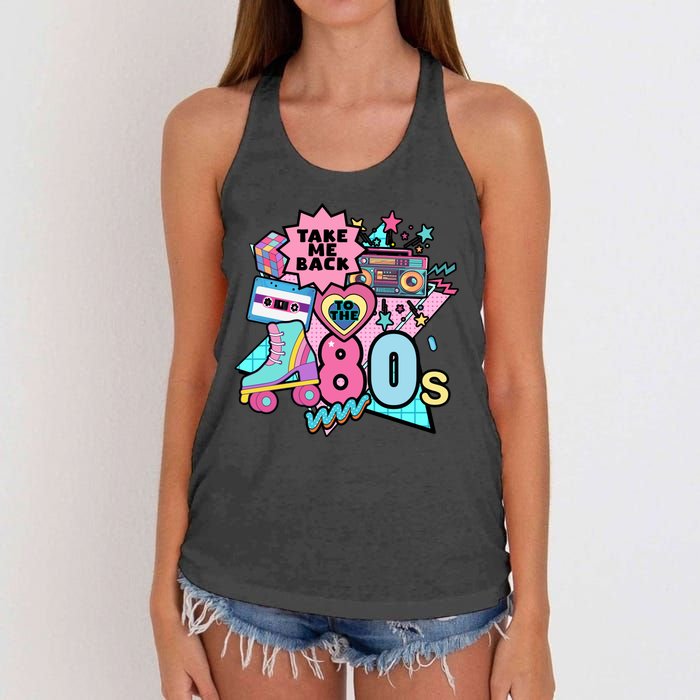 Take Me Back To The 80s Retro Women's Knotted Racerback Tank