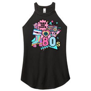 Take Me Back To The 80s Retro Women's Perfect Tri Rocker Tank