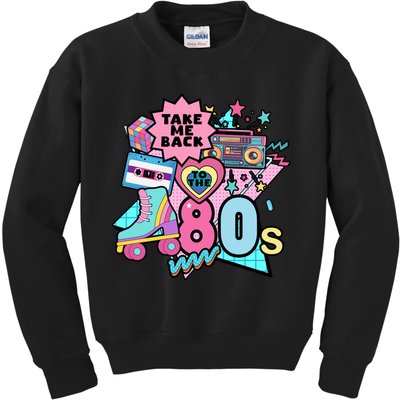 Take Me Back To The 80s Retro Kids Sweatshirt