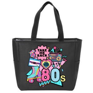 Take Me Back To The 80s Retro Zip Tote Bag