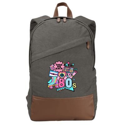 Take Me Back To The 80s Retro Cotton Canvas Backpack