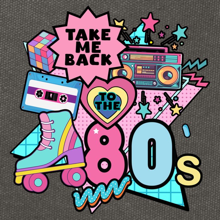 Take Me Back To The 80s Retro Cotton Canvas Backpack
