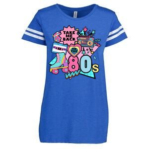 Take Me Back To The 80s Retro Enza Ladies Jersey Football T-Shirt