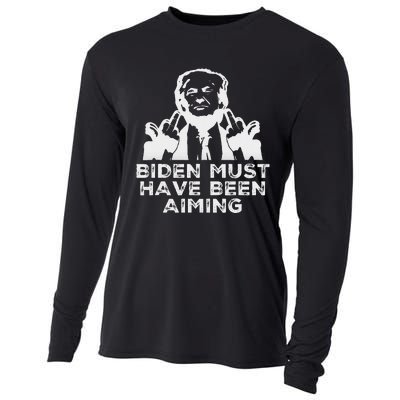 Trump Meme Butler Rally 2024 Bold Design Cooling Performance Long Sleeve Crew