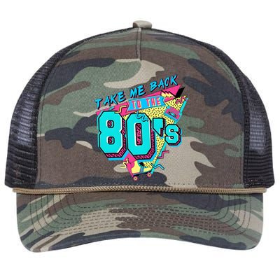 Take Me Back To The 80s Retro Vintage Retro Rope Trucker Hat Cap