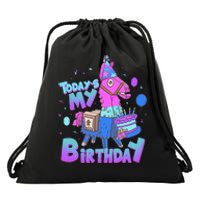 Todays My Birthday Llama Birthday Boy K.Ids Llama Decor Gift Drawstring Bag