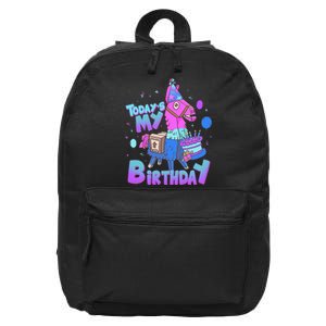 Todays My Birthday Llama Birthday Boy K.Ids Llama Decor Gift 16 in Basic Backpack