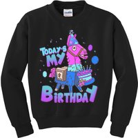 Todays My Birthday Llama Birthday Boy K.Ids Llama Decor Gift Kids Sweatshirt