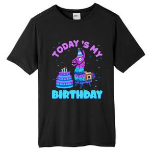 Todays My Birthday Llama Boy Family Party Decorations Tall Fusion ChromaSoft Performance T-Shirt