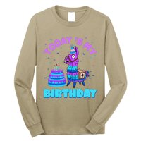 Todays My Birthday Llama Boy Family Party Decorations Long Sleeve Shirt