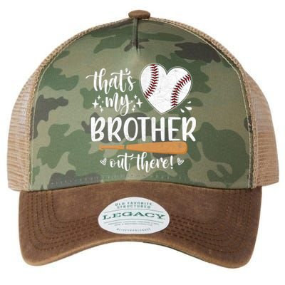 Thats My Brother Out There Baseball Sisters Day Legacy Tie Dye Trucker Hat