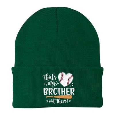 Thats My Brother Out There Baseball Sisters Day Knit Cap Winter Beanie