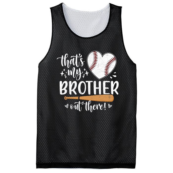 Thats My Brother Out There Baseball Sisters Day Mesh Reversible Basketball Jersey Tank