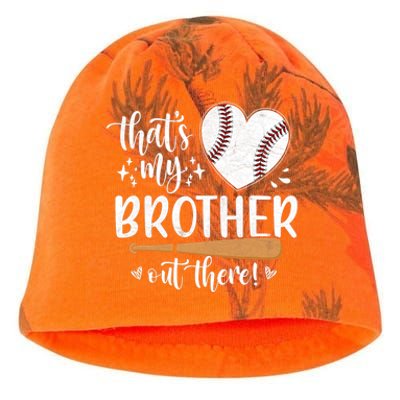 Thats My Brother Out There Baseball Sisters Day Kati - Camo Knit Beanie