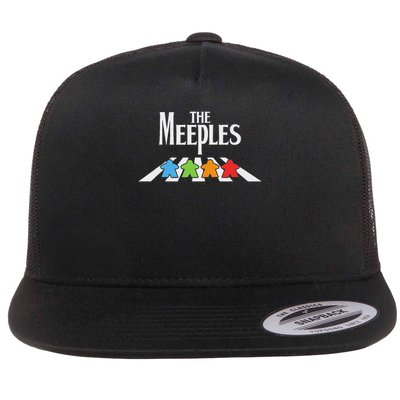 The Meeples Board Game Board Gamer Tabletop Flat Bill Trucker Hat