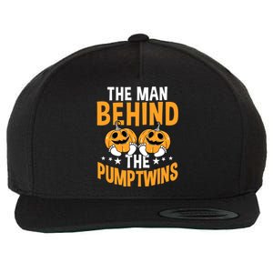 The Man Behind The Pumpkins Twins Halloween Pregnancy Wool Snapback Cap