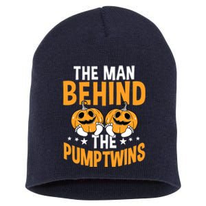 The Man Behind The Pumpkins Twins Halloween Pregnancy Short Acrylic Beanie