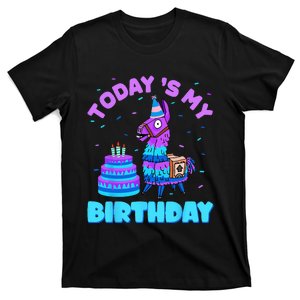 Todays My Birthday Llama Birthday Party Decorations T-Shirt