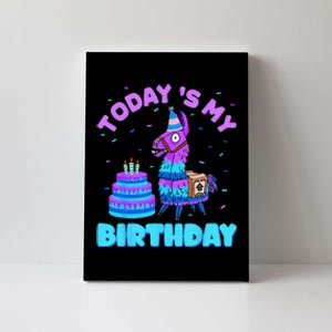 Todays My Birthday Llama Birthday Party Decorations Canvas