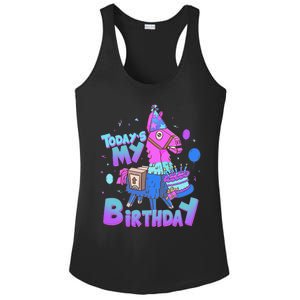 Todays My Birthday Llama Birthday Llama Decor Ladies PosiCharge Competitor Racerback Tank