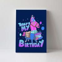 Todays My Birthday Llama Birthday Llama Decor Canvas